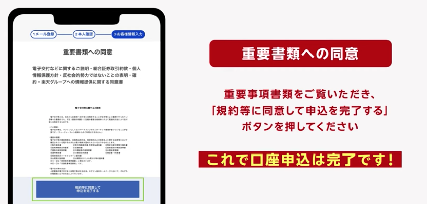 楽天証券 口座開設　手順